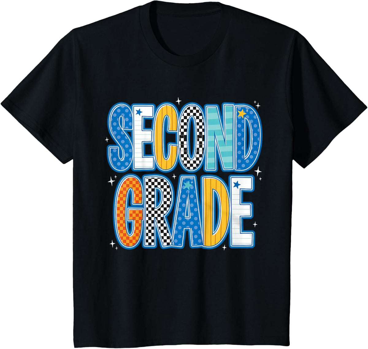 Back to School Hello Second Grade Team 2nd Grade Boy Girl T-Shirt - Black