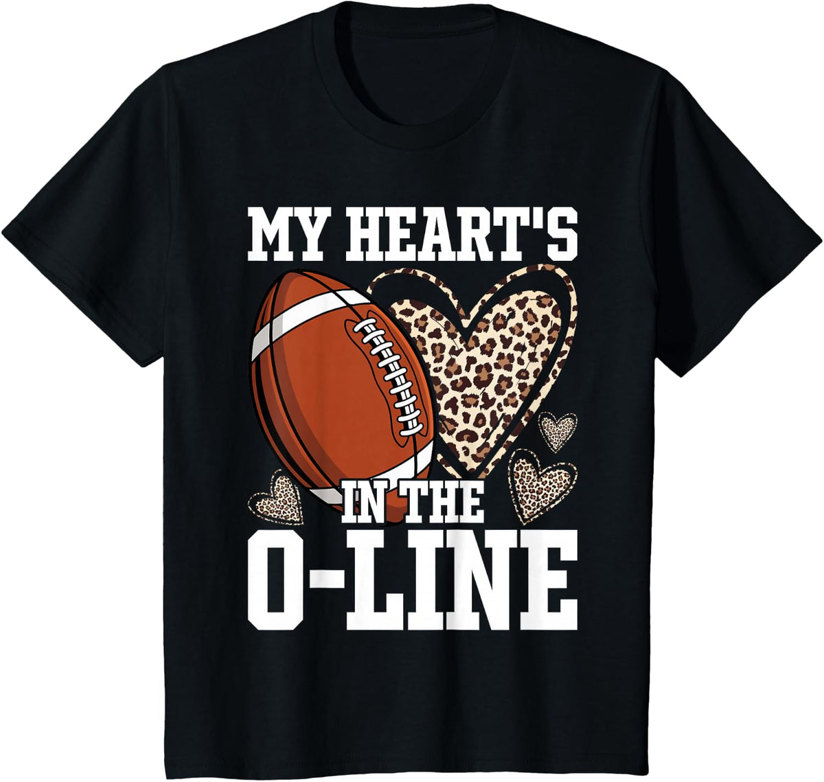 Football Offensive Mom O- Line T-Shirt - Black