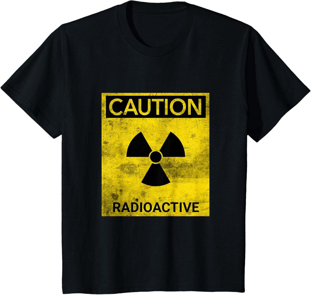 Caution Radioactive Warning Radiation Symbol Nuclear Hazard T-Shirt - Black