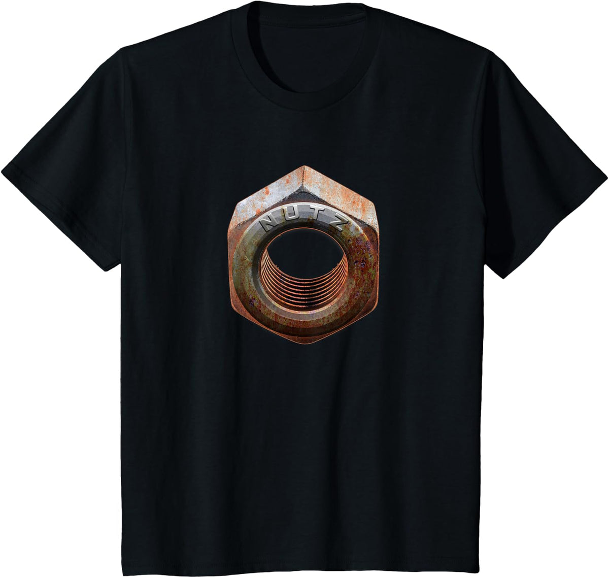 Rusty Old Nuts and Bolts T-Shirt - Black