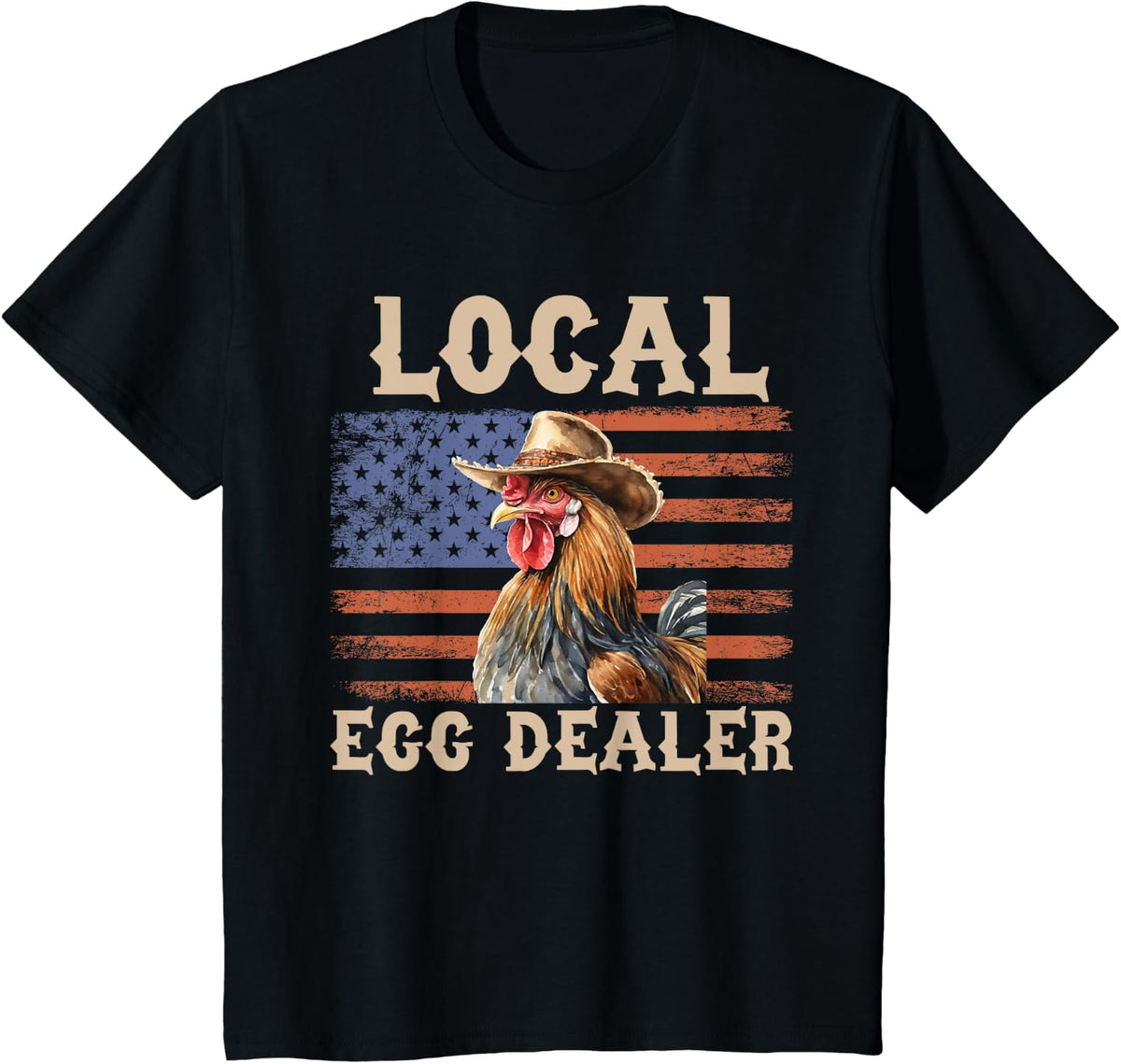 Local Egg Dealer Rooster Farmer Chicken T-Shirt - Black