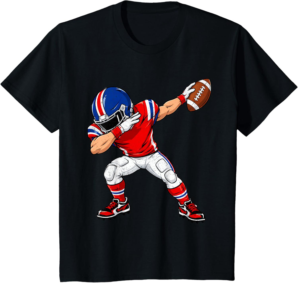 Dabbing American Football Player Lineman Sports Fan Men Boys T-Shirt - Black