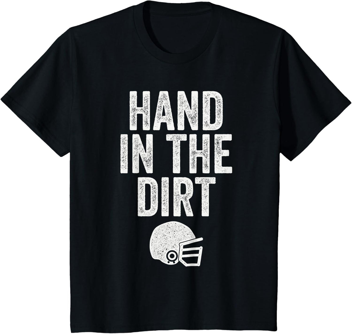 Hand in The Dirt Funny Football Offensive Lineman T-Shirt - Black