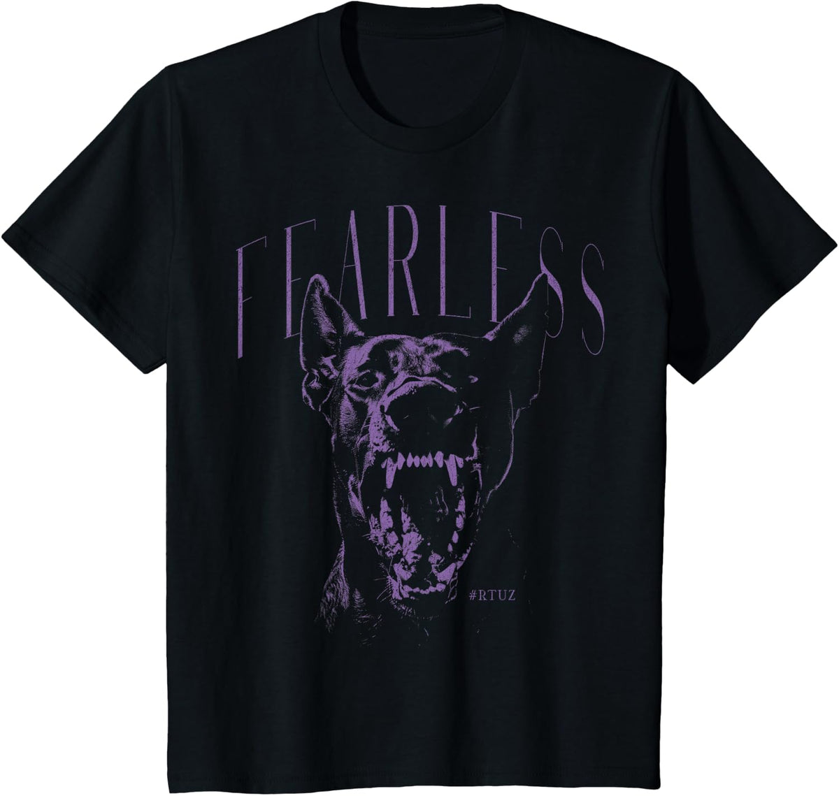Hip Hop Streetwear Fashion Vintage Women Men Dog Doberman T-Shirt - Black