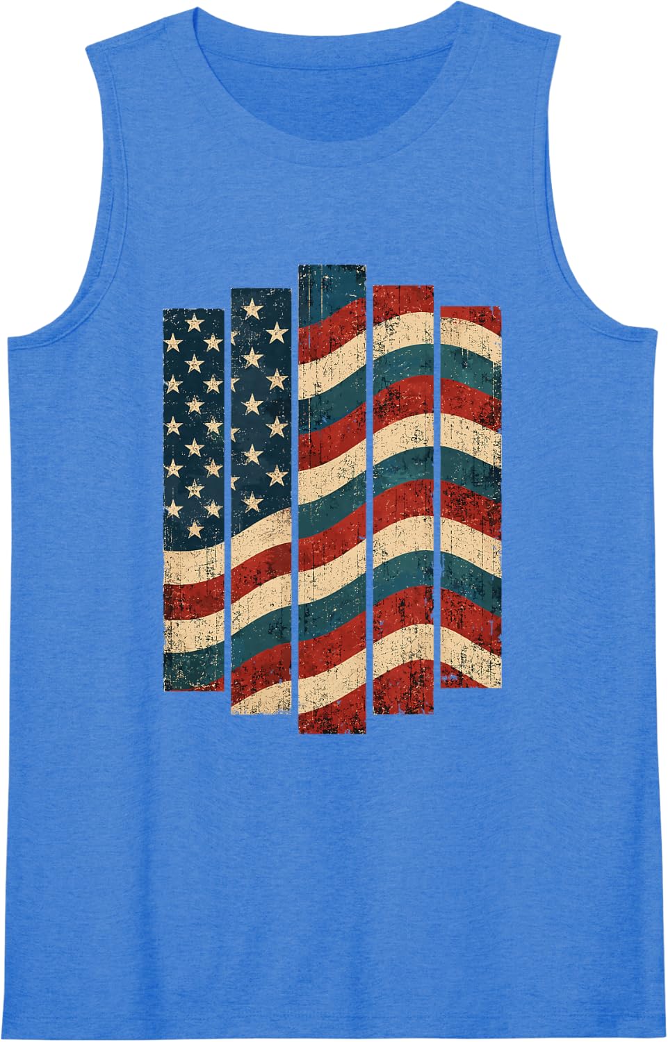Women's Us Flag Power Lineman Sleeveless Tank Top - Royal Blue
