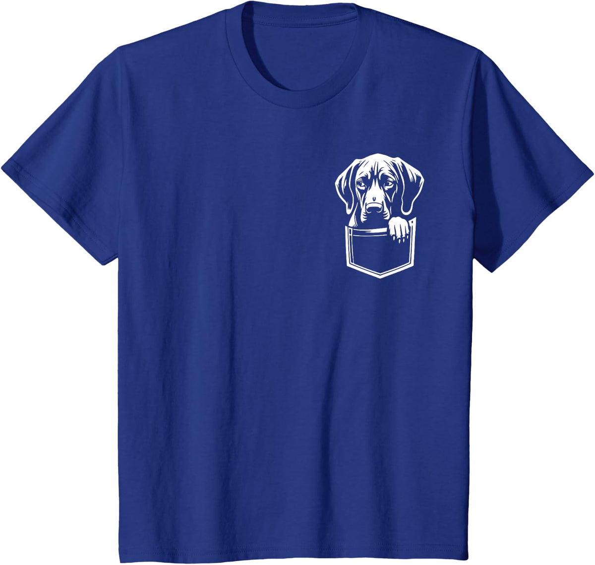 Peeking Rhodesian Ridgeback Dog Graphic Design T-Shirt - Royal Blue