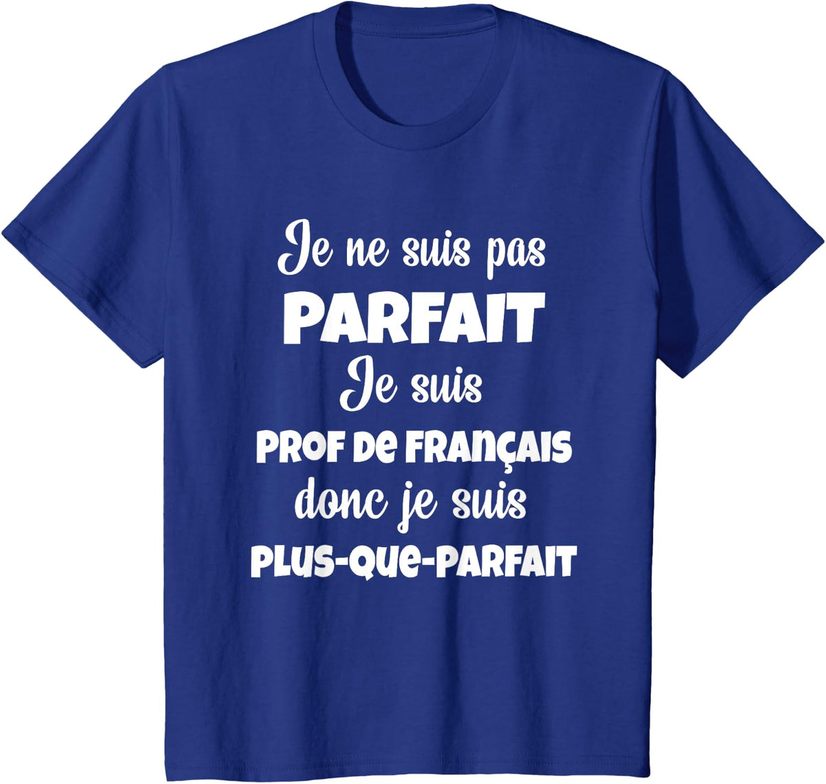 French Teacher T-Shirt for Men Girls Kids - Royal Blue