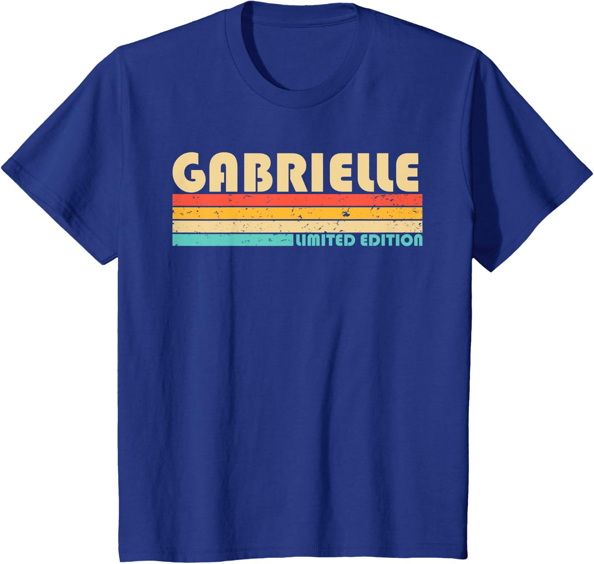 GABRIELLE Name Personalized Retro Vintage 80s 90s Birthday T-Shirt - Royal Blue