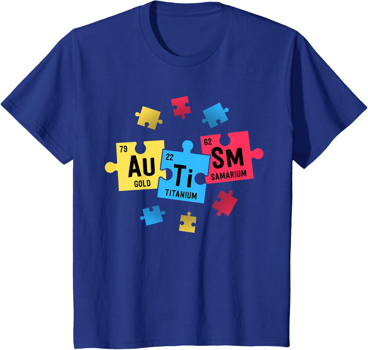 Autism Shirts For Teachers SPED Periodic Table Elements T-Shirt - Royal Blue