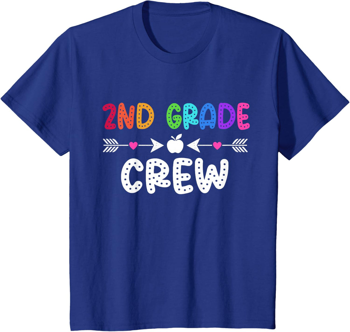 2nd Grade Crew Teacher Student Second Grade Back To School T-Shirt - Royal Blue