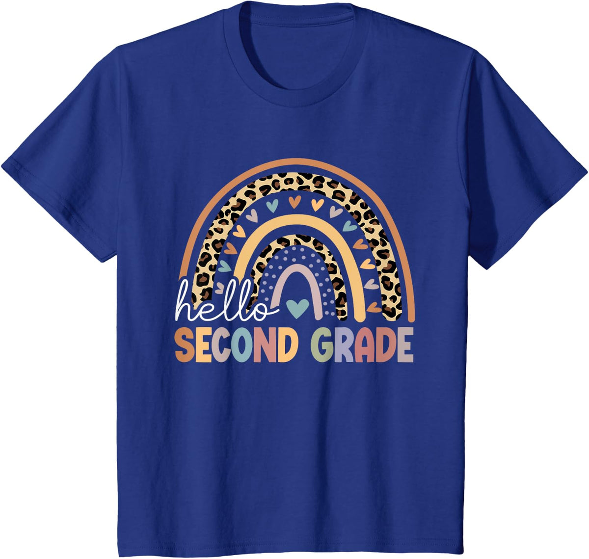 Hello Second Grade Teacher Kid Team 2nd Grade Back to School T-Shirt - Royal Blue