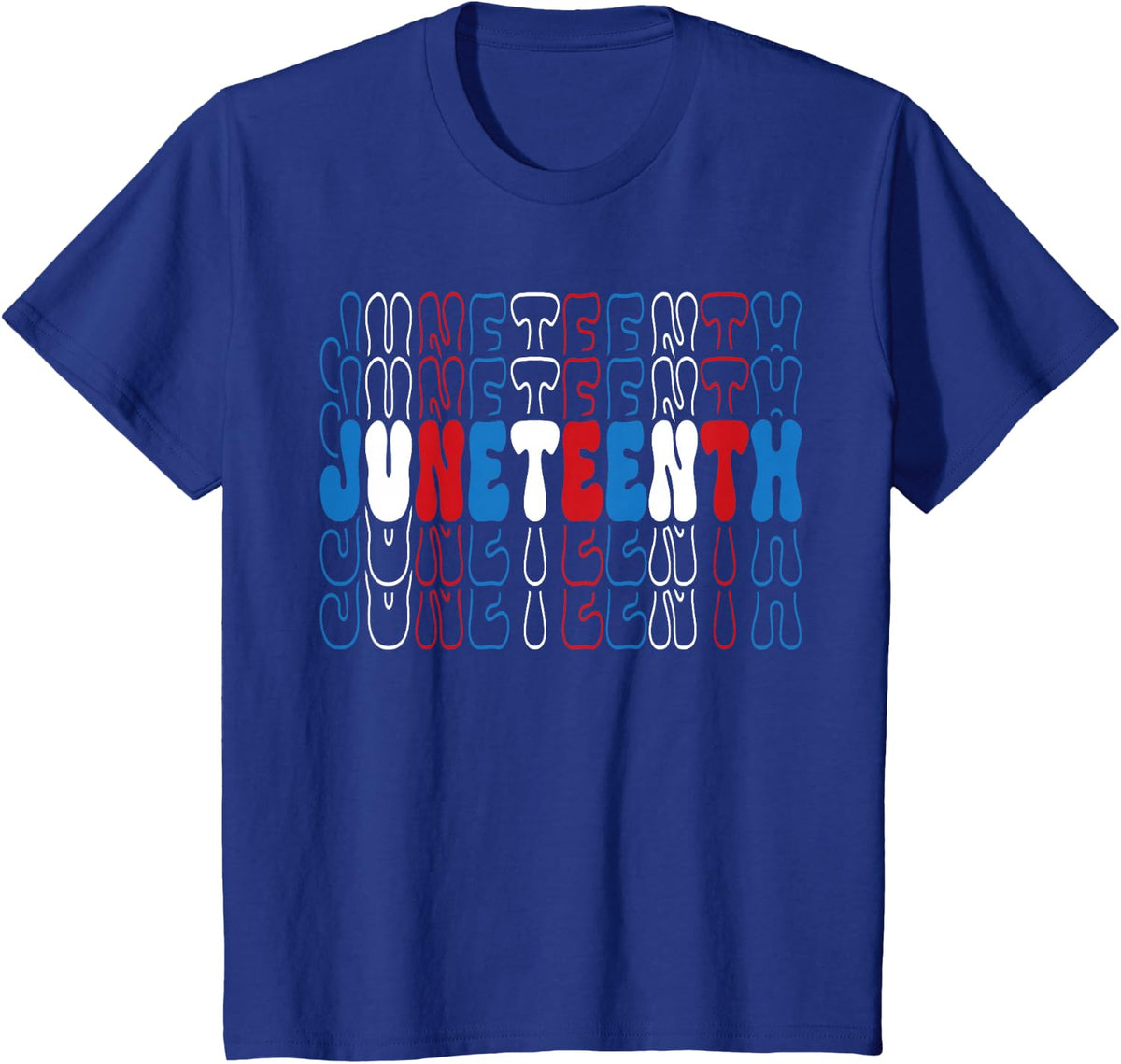 Juneteenth Red White Blue Flag Colors Tee Shirt For Men Women - Royal Blue