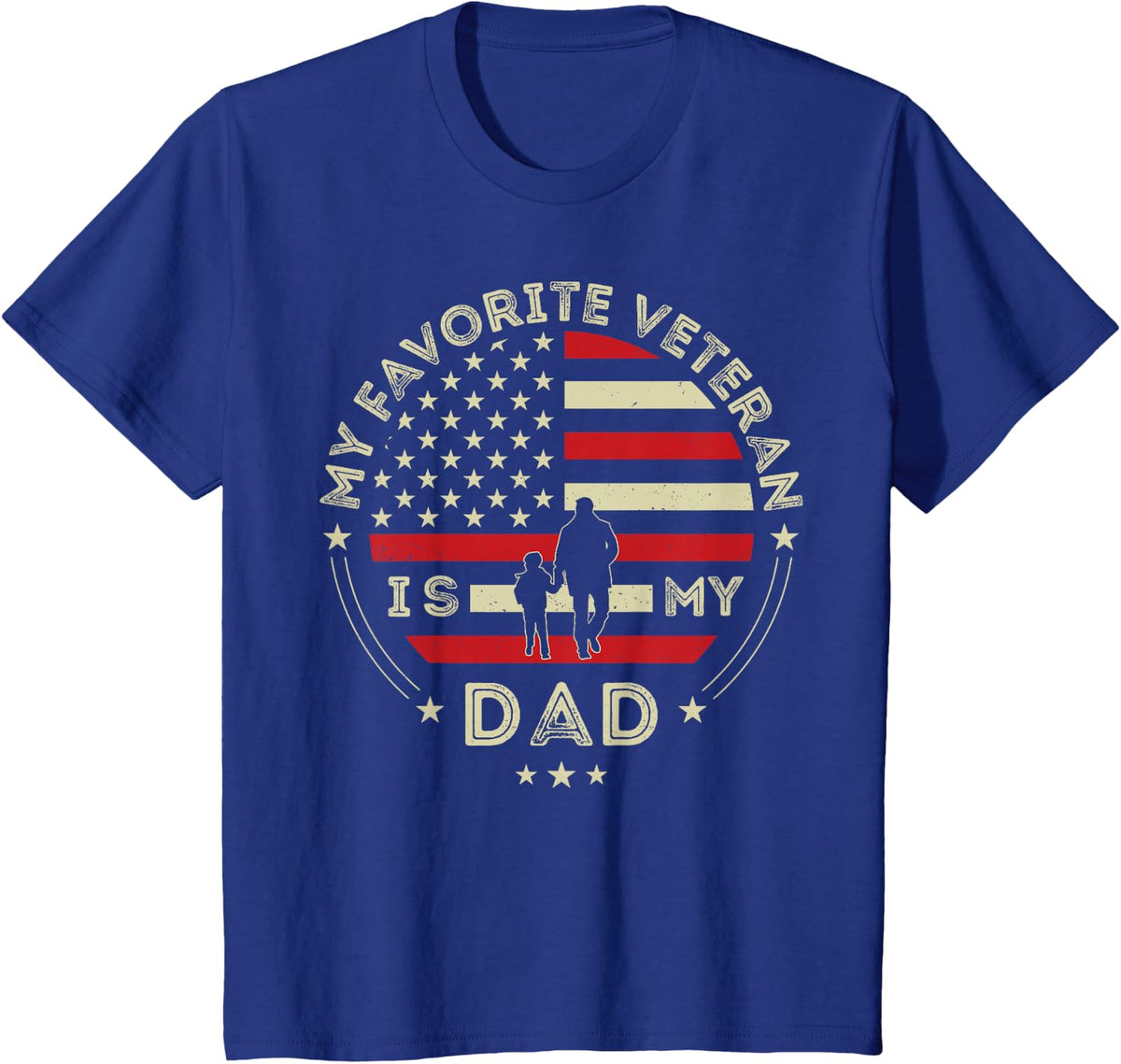 My Favorite Veteran is My Dad T-Shirt - Royal Blue