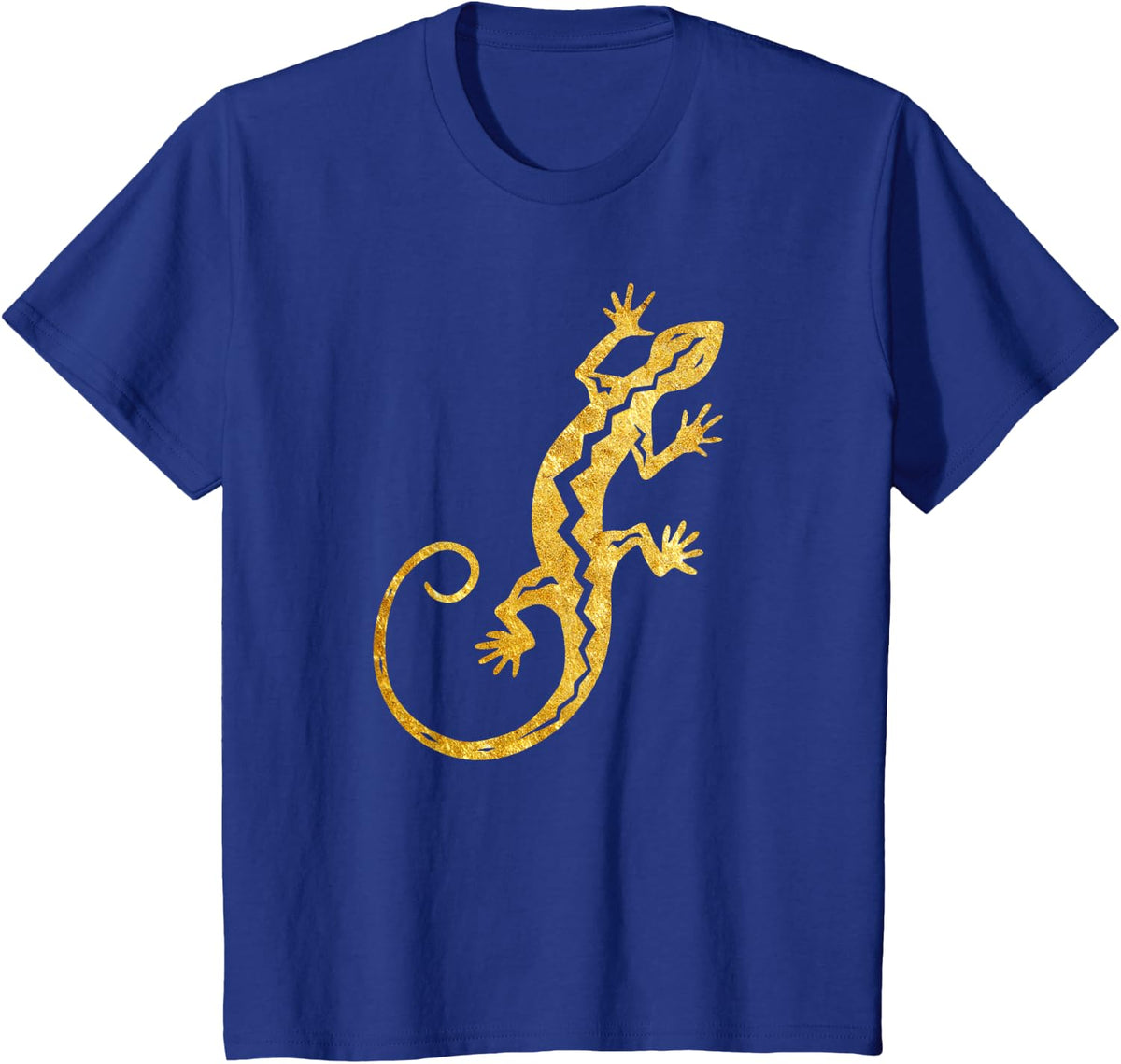 Gecko Native Southwestern Petroglyph T-Shirt - Royal Blue