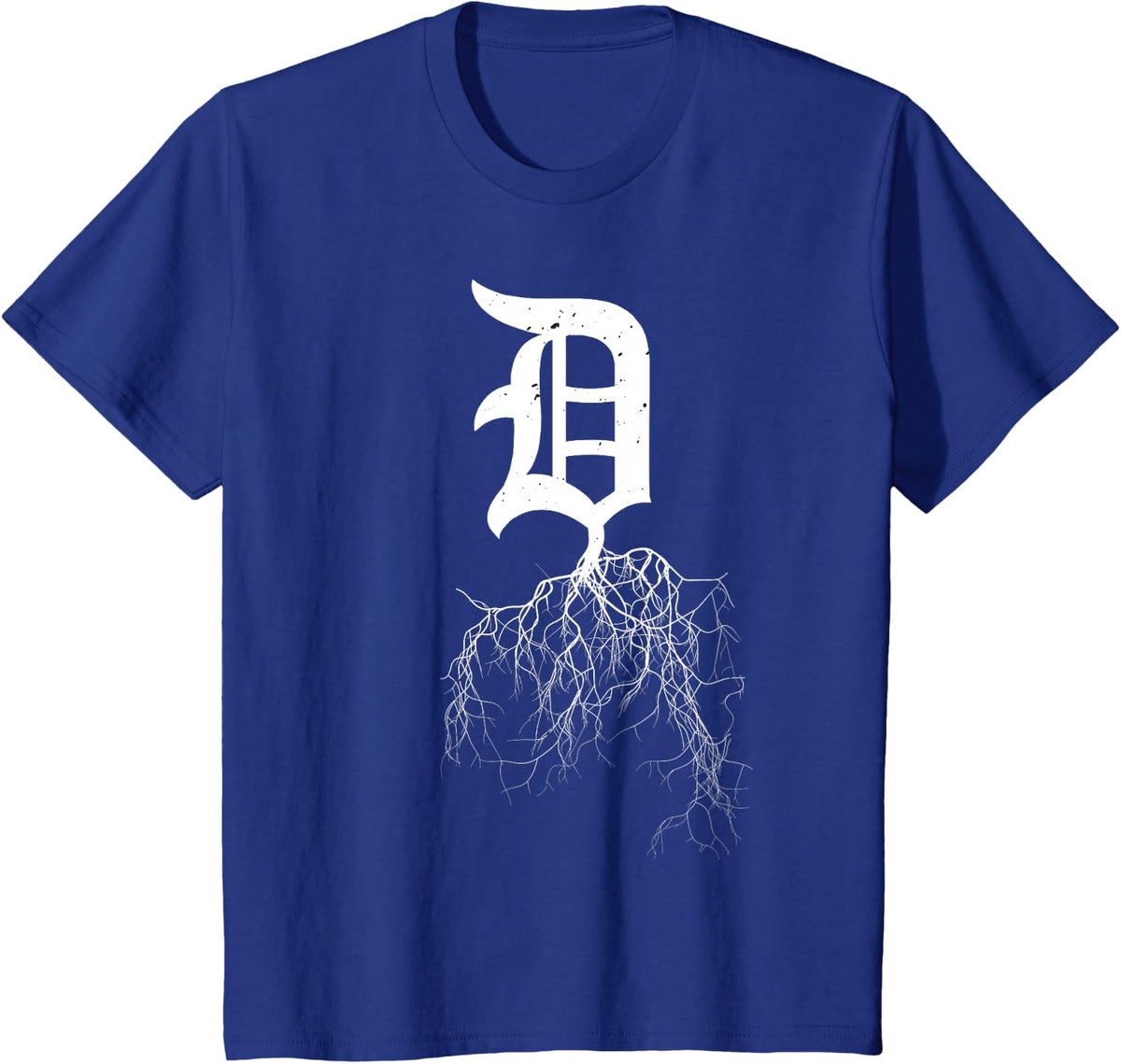 Detroit Roots Shirt Michigan American Born Rooted American T-Shirt - Royal Blue