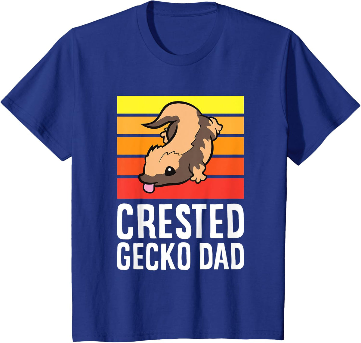 Funny Crested Gecko Lover Crested Gecko Dad T-Shirt - Royal Blue