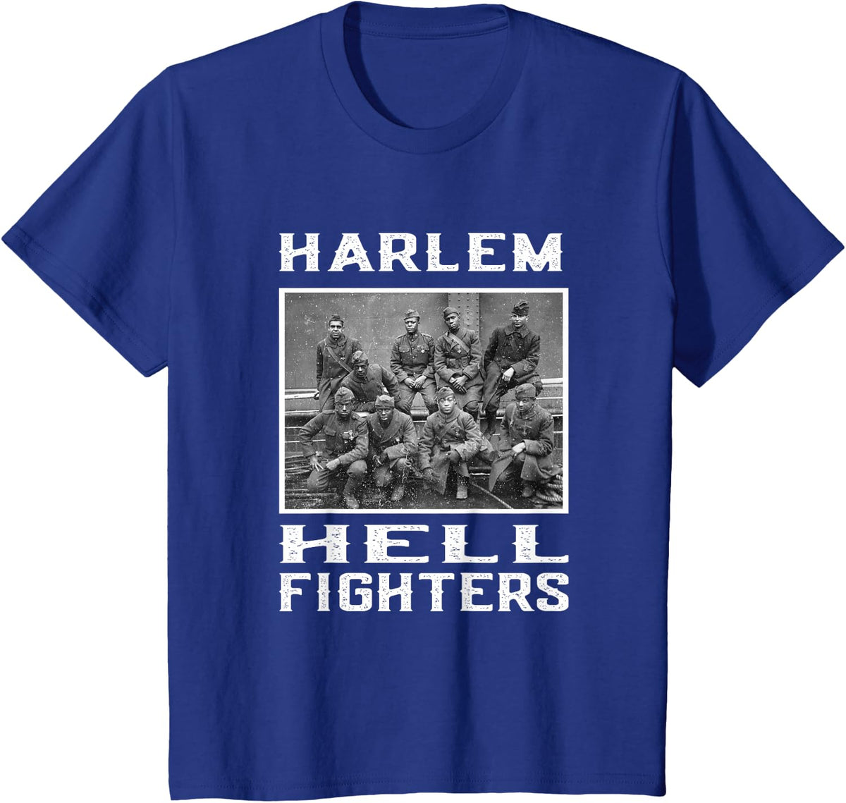 Harlem Hell Fighters Black History T Shirts Tees African American Heritage Pride - Royal Blue