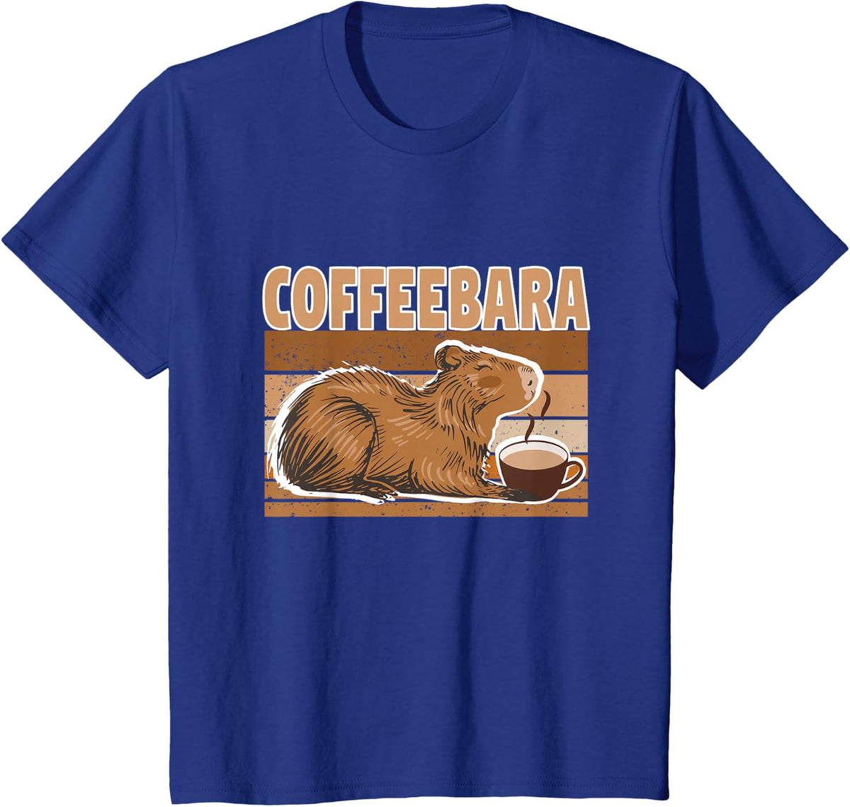 Coffeebara - Capybara Pet Fans Coffee with Capybara T-Shirt - Royal Blue
