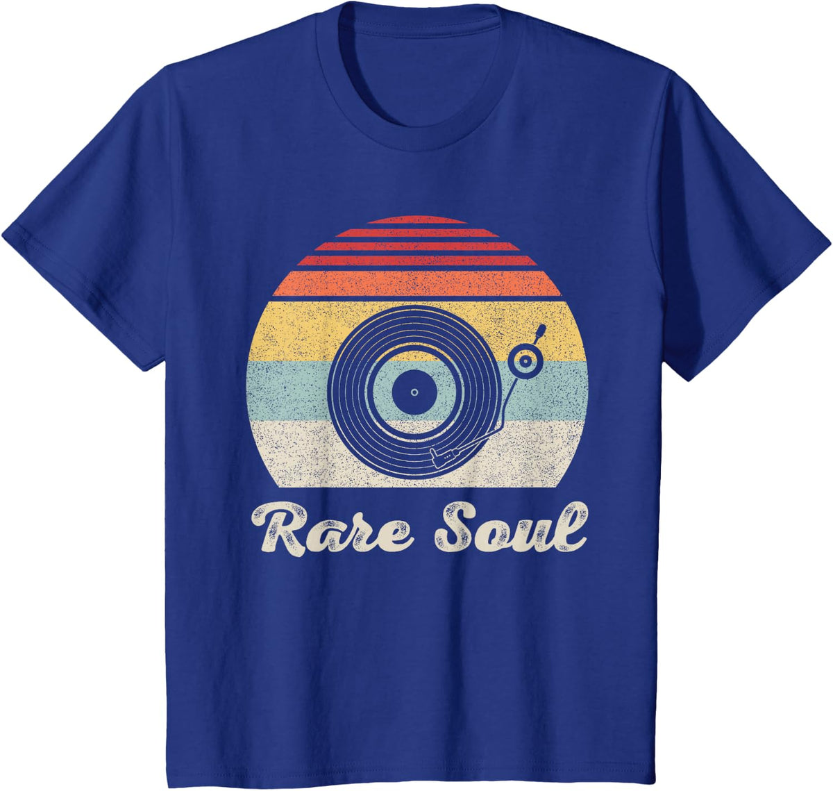 Vintage Retro Rare Soul DJ Turntable Music Old School T-Shirt - Royal Blue