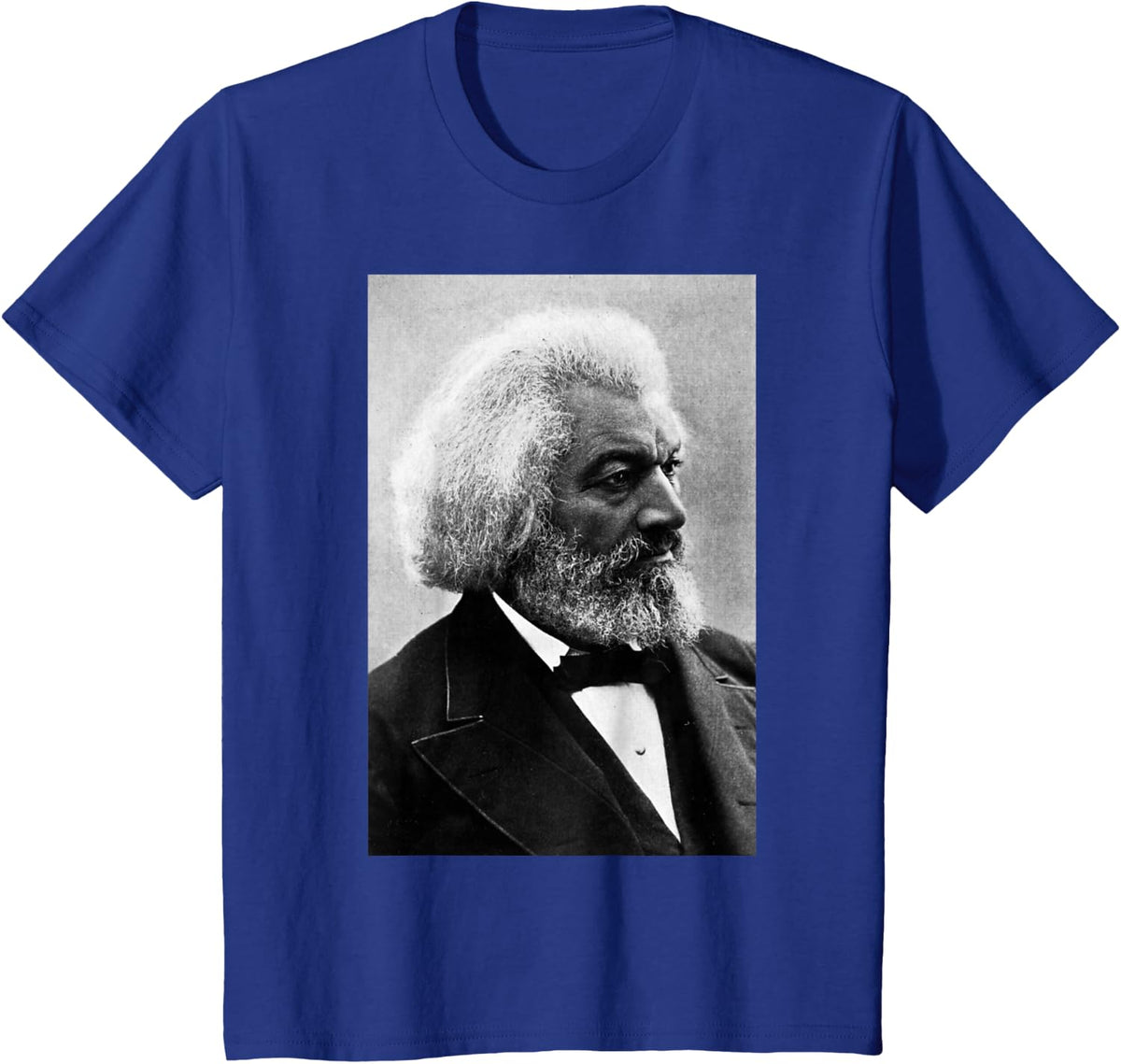 Vintage Frederick Douglas Photo-Black History Month T-Shirt - Royal Blue