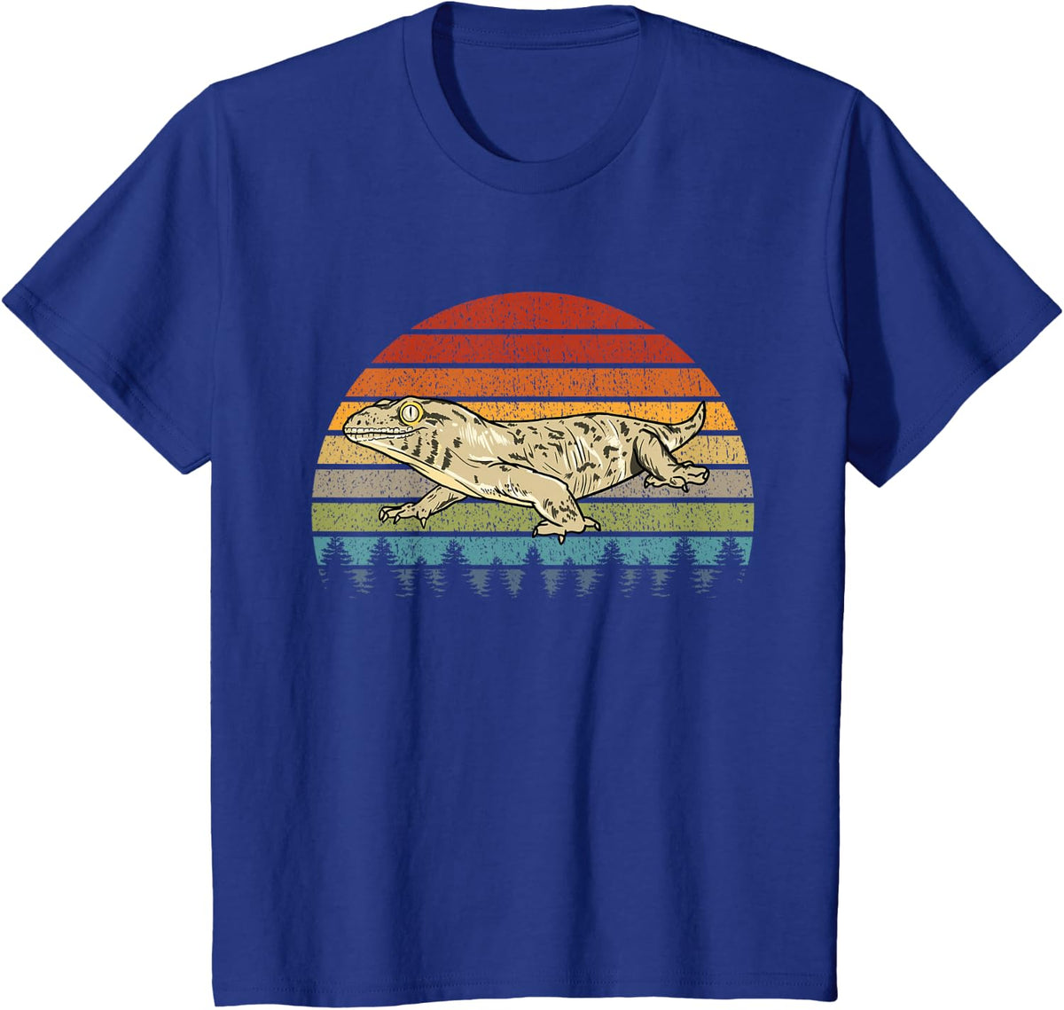 Leachie Gecko New Caledonian Giant Gecko Lizard Reptile T-Shirt - Royal Blue