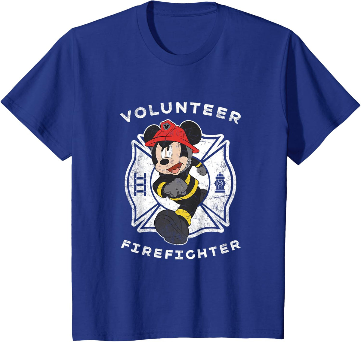 Disney Mickey and Friends Mickey Mouse Volunteer Firefighter T-Shirt - Royal Blue