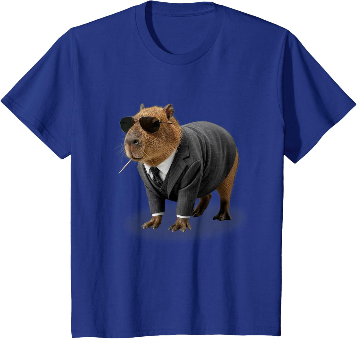Funny Boss Capybara Office Humor Gift for Manager & Coworker T-Shirt - Royal Blue