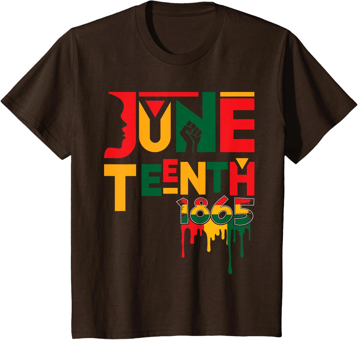 Juneteenth 1865 African American Men Women Freedom T-Shirt - Brown