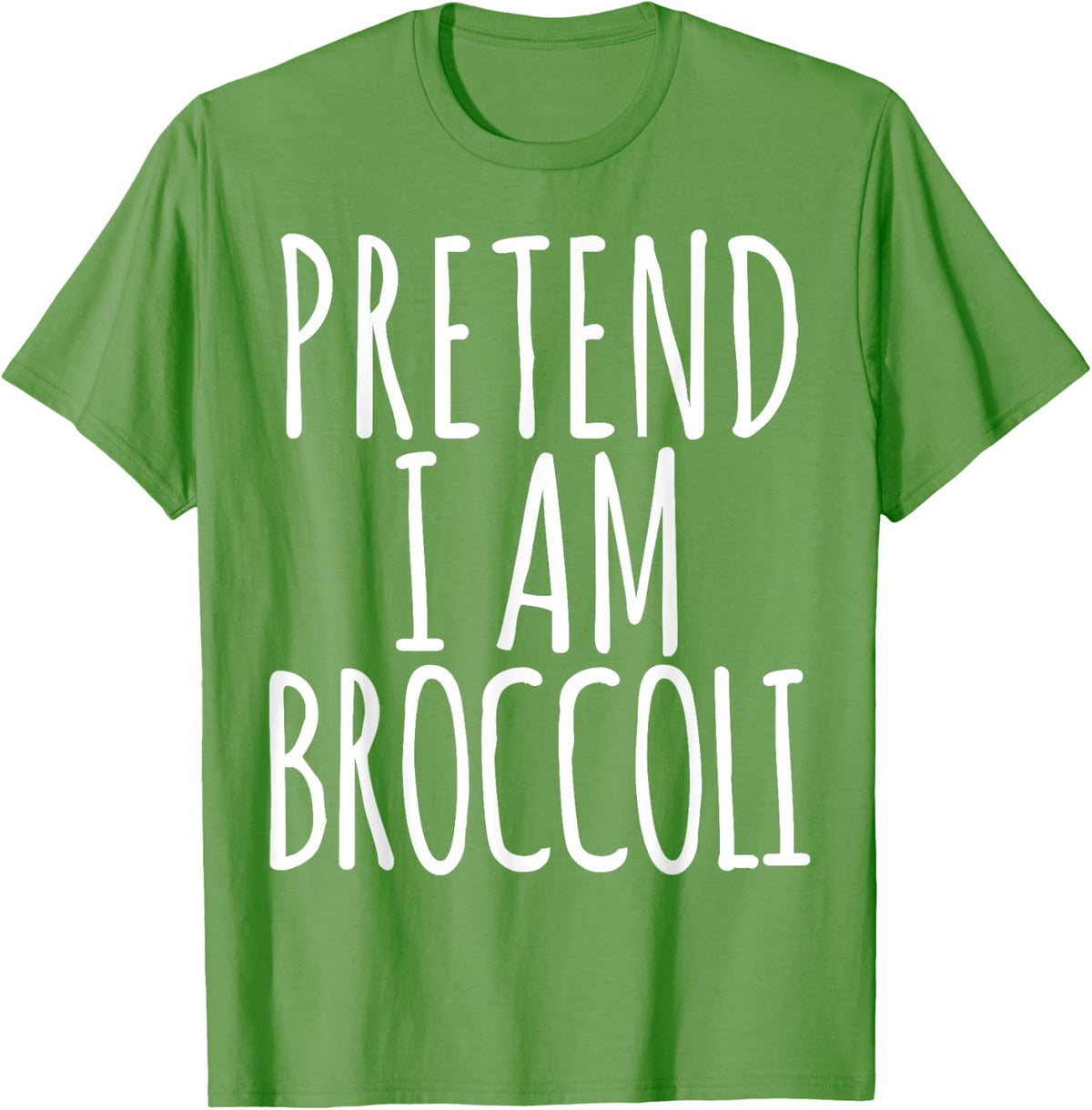 PRETEND I AM BROCCOLI Funny Easy Lazy Halloween Outfit Gift T-Shirt - Grass Green