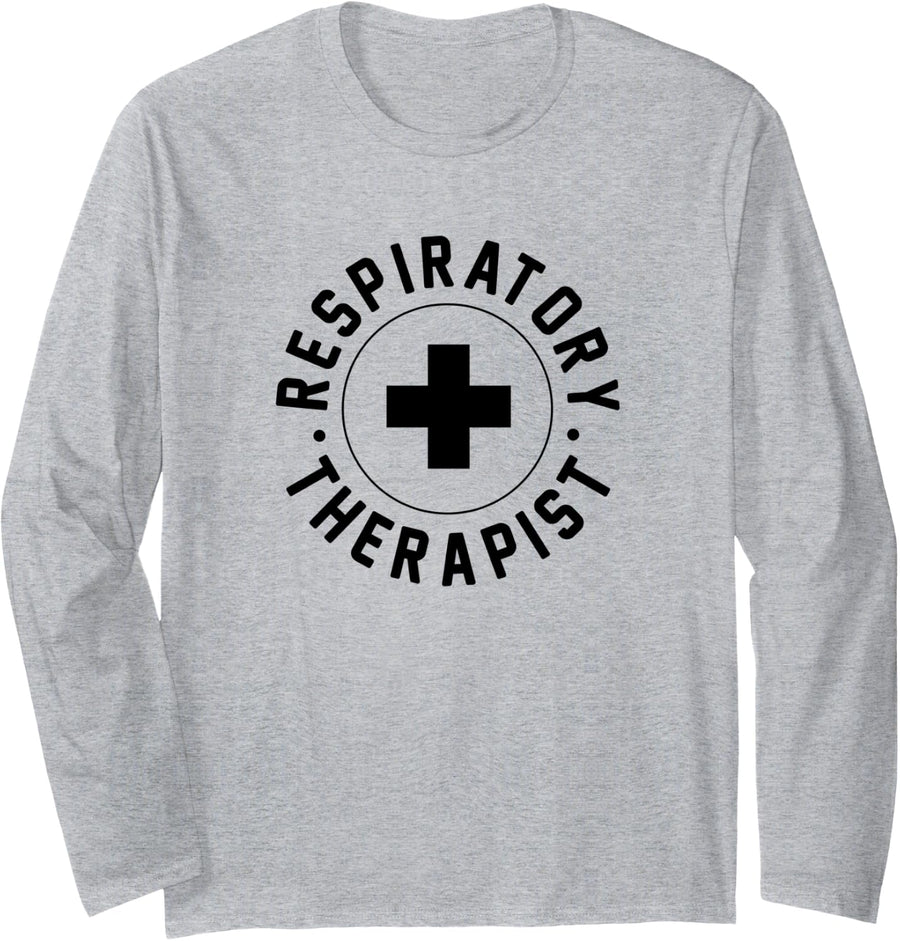 Respiratory Therapist RT Long Sleeve T-Shirt - Adult Unisex Heather Grey