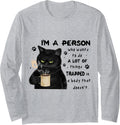 I'm A Person Who Wants To Do A Lot Of Things Trapped Long Sleeve T-Shirt - Adult Unisex Heather Grey
