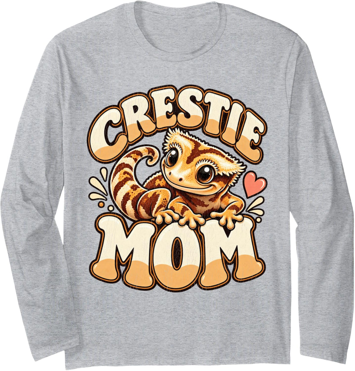 Crestie Mom Long Sleeve T-Shirt - Adult Unisex Heather Grey
