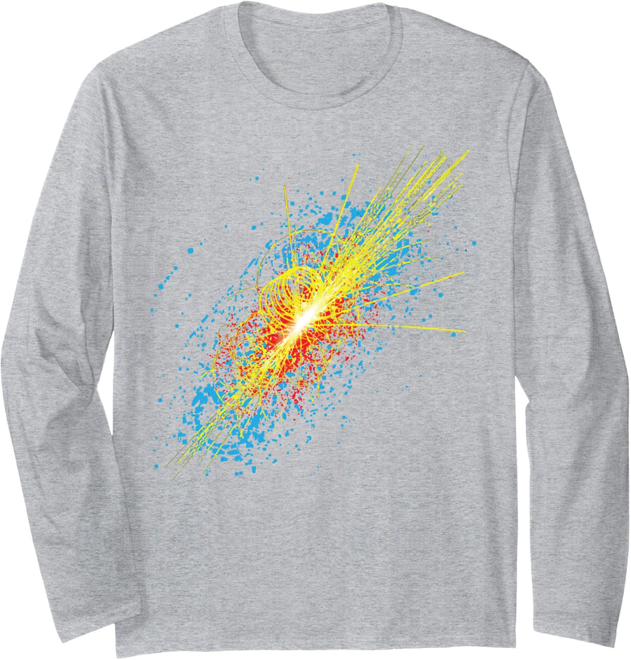 Higgs Boson Particle Quantum Theory Sci Fi Funny Gift Long Sleeve T-Shirt - Adult Unisex Heather Grey