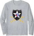 2nd Infantry Division Veteran Shirt Military Veterans Day Long Sleeve T-Shirt - Adult Unisex Heather Grey