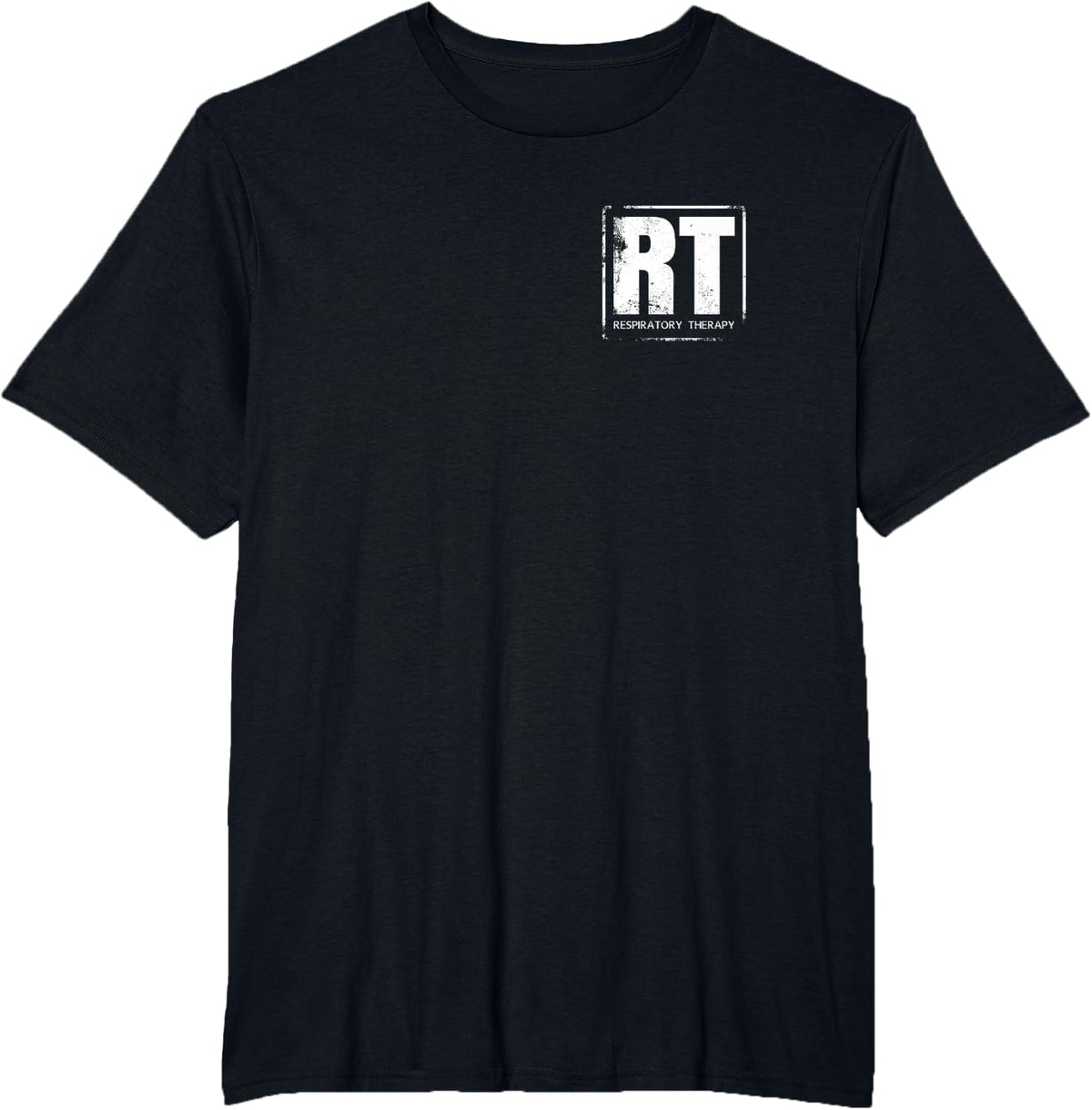 Respiratory Therapy Tees RT T-Shirts for Respiratory Therapist Care Practitioners Front Back Design - Black