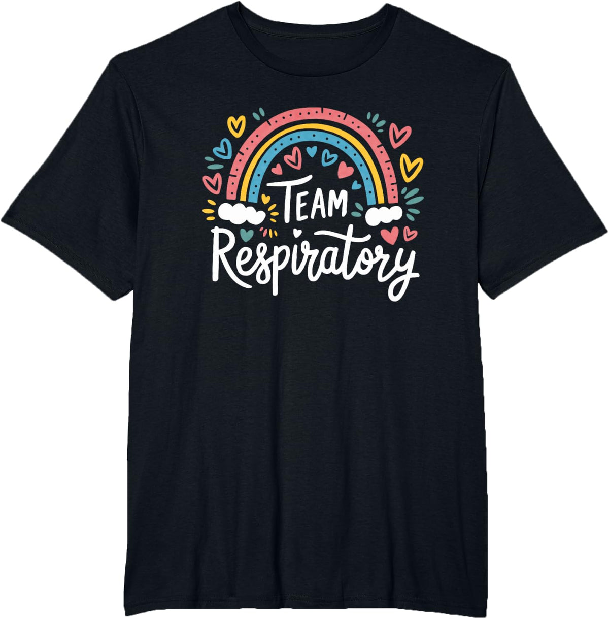 RT Technician Squad Pulmonary Therapist, Team Respiratory T-Shirt - Black