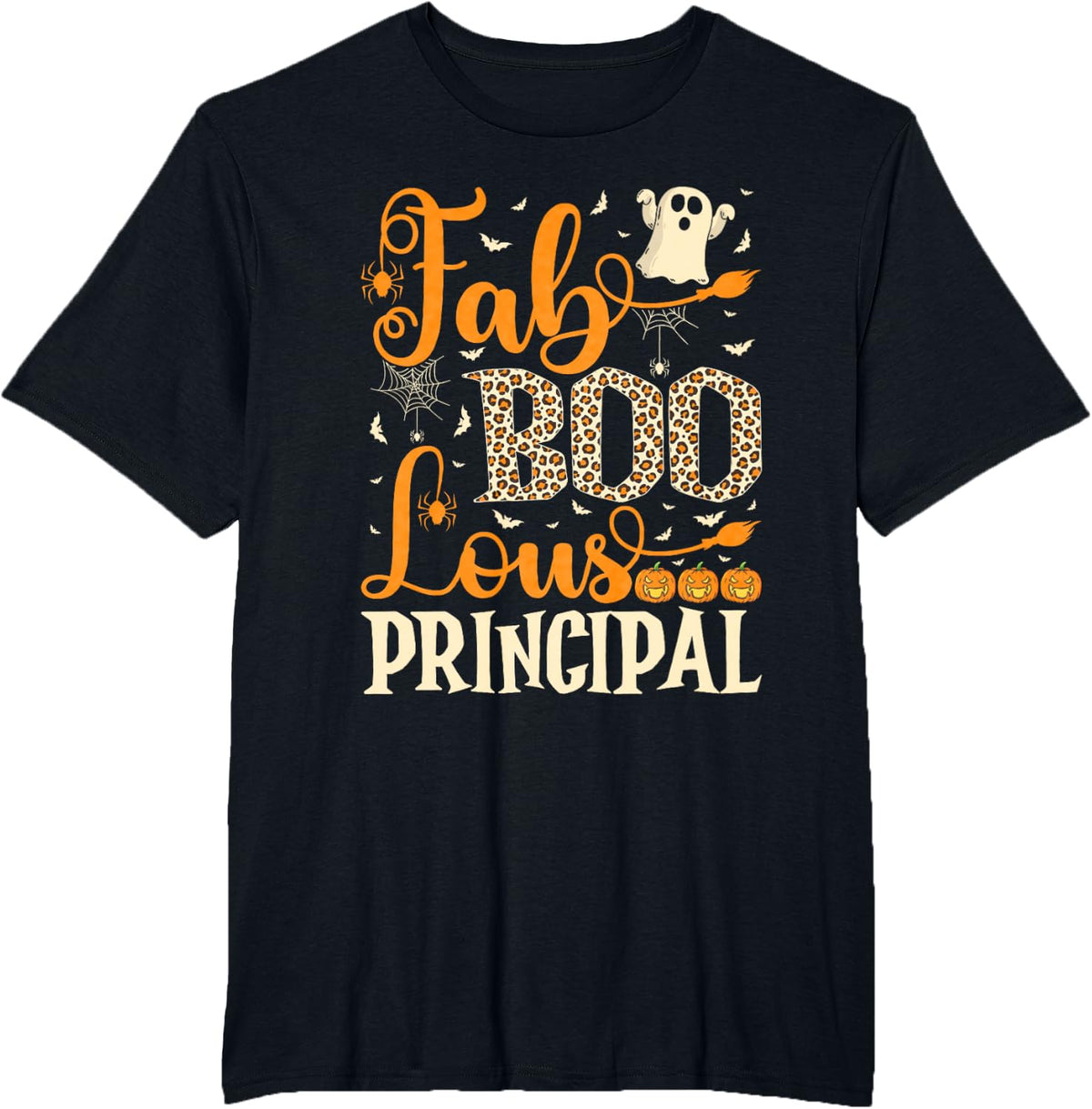 Fab Boo Lous Principal Halloween T-Shirt - Black