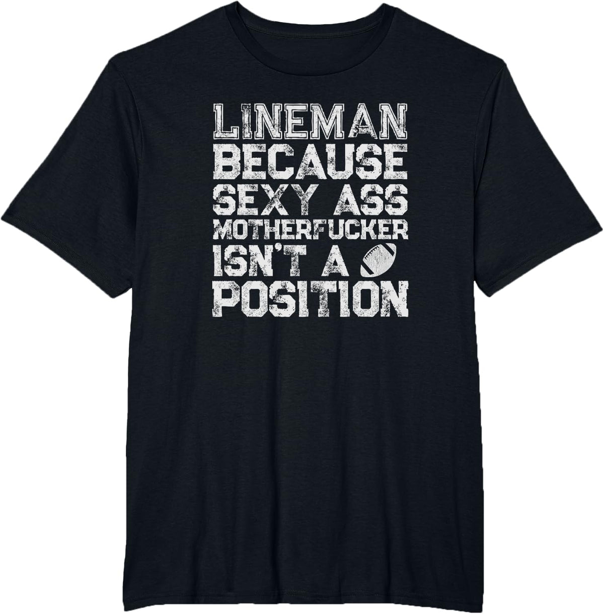 Funny Football Lineman Shirt Offensive Line T-Shirt - Black