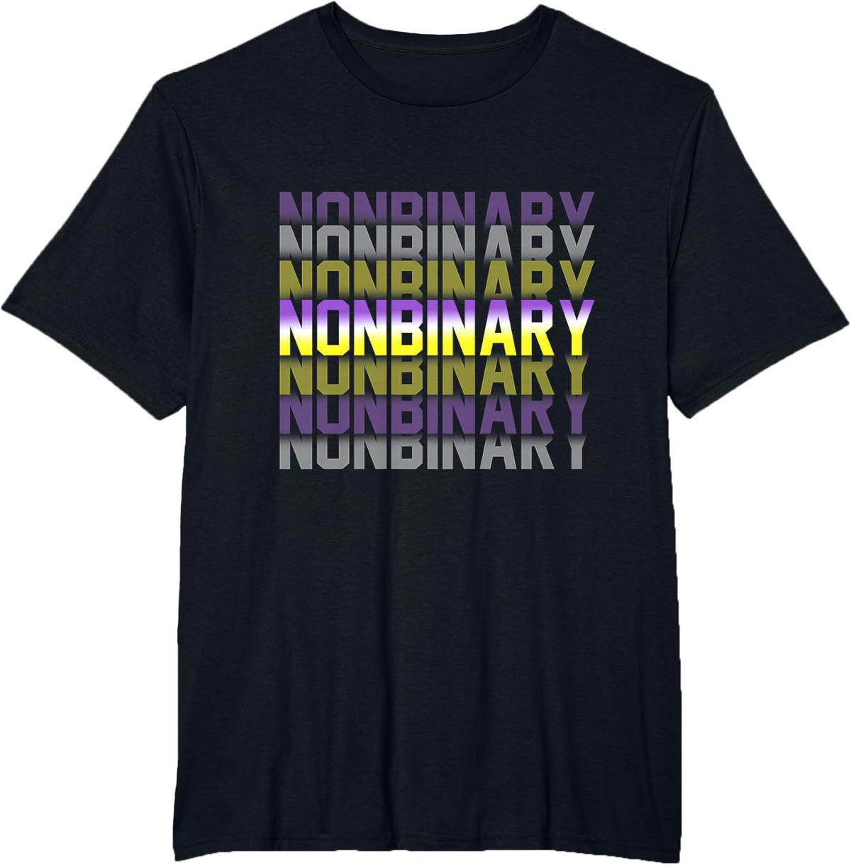 LGBT Pride Nonbinary Flag Non Binary T-Shirt - Black