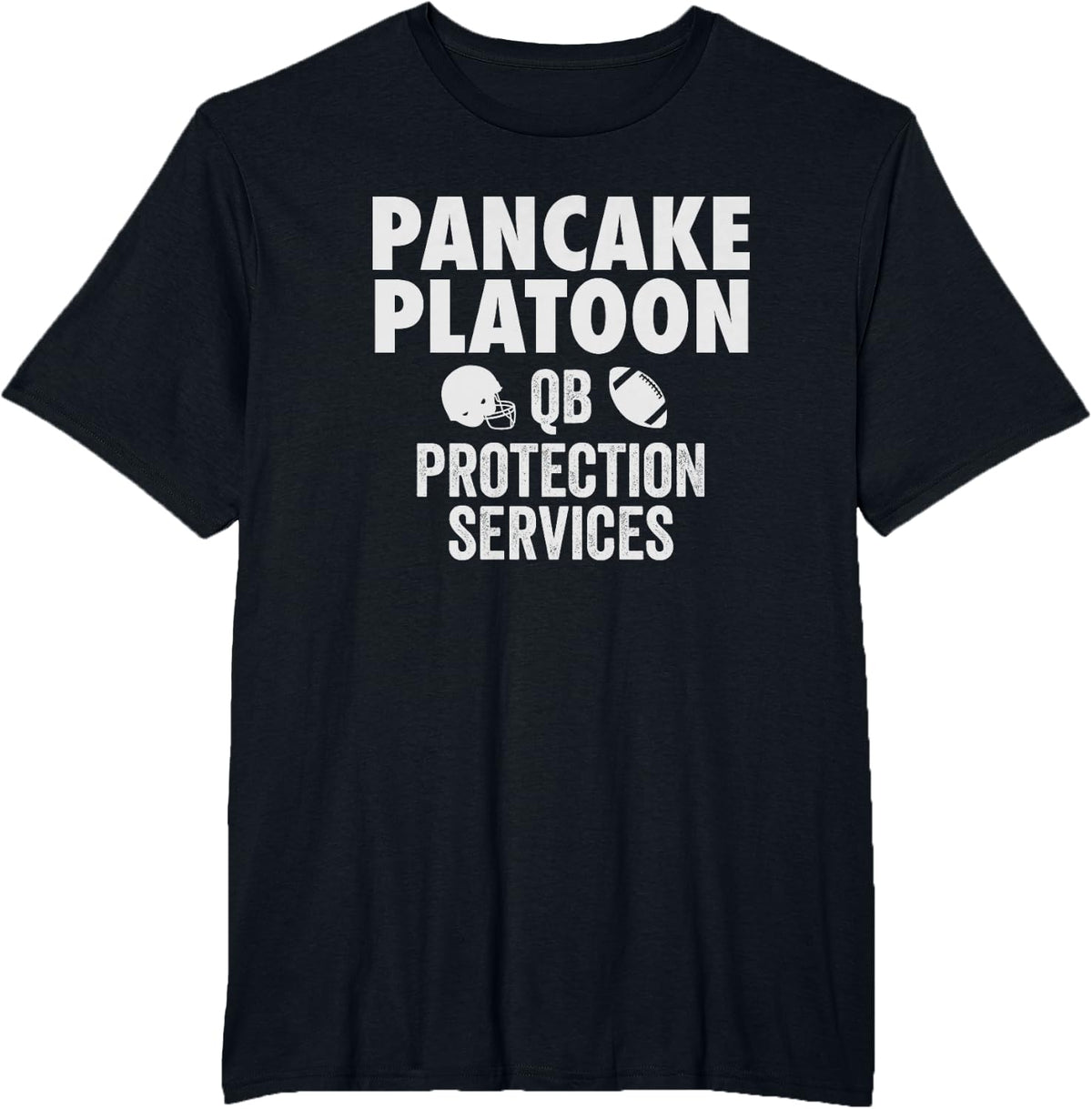 Football Offensive Lineman TShirt Gift Line Pancake Platoon T-Shirt - Black