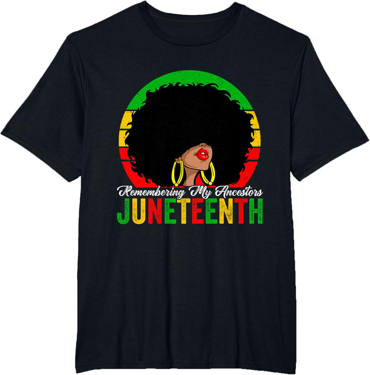 Juneteenth Remembering My Ancestors Black Freedom BLM T-Shirt - Black
