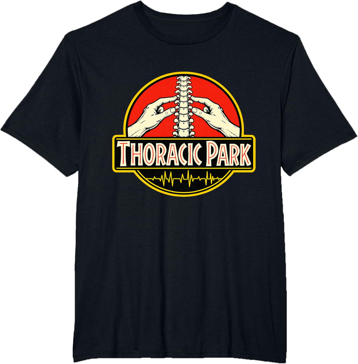 Thoracic Park - Chiropractor Humor Chiro Student T-Shirt - Black
