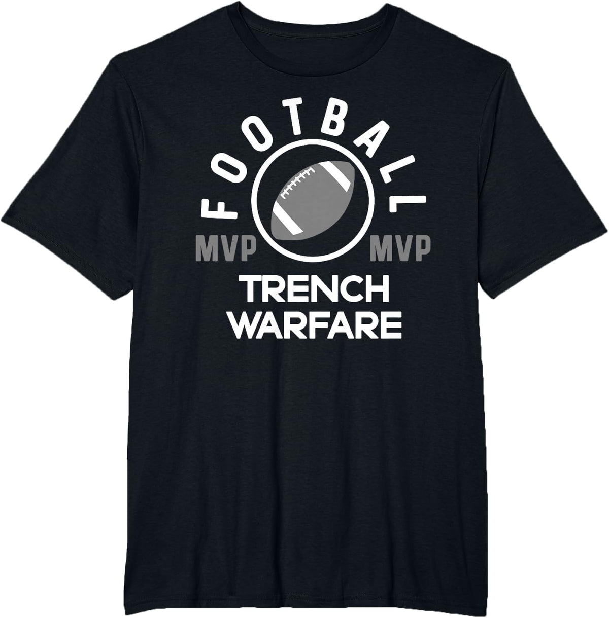 Trench Warfare Football Defensive Lineman T-Shirt - Black