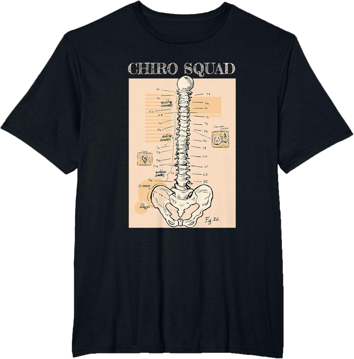 Chiropractor Chiro Crew Chiro Squad T-Shirt - Black
