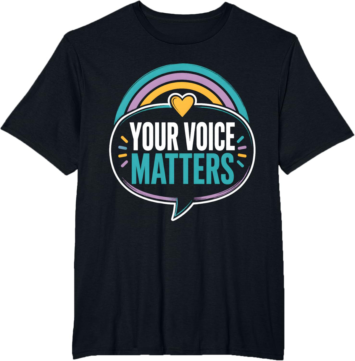 Your Voice Matters Special Education Teacher T-Shirt - Black