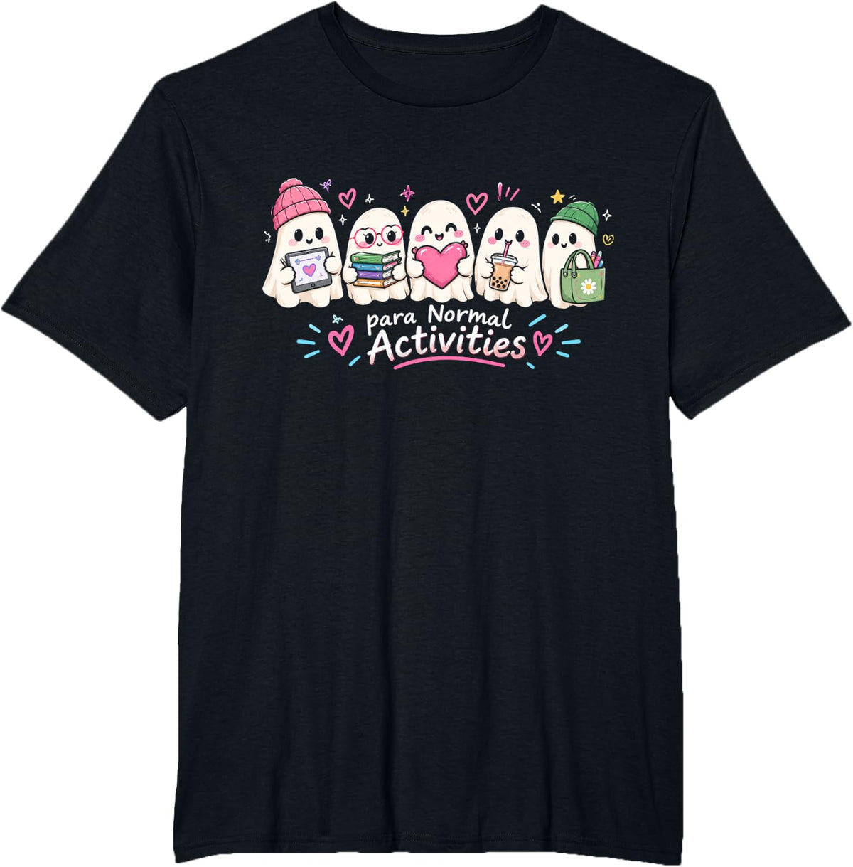 para Normal Activities SPED Teachers Ghost Fall Halloween T-Shirt - Black