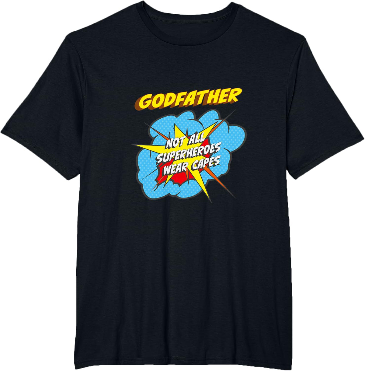 Godfather Funny Superhero Family T-Shirt - Black