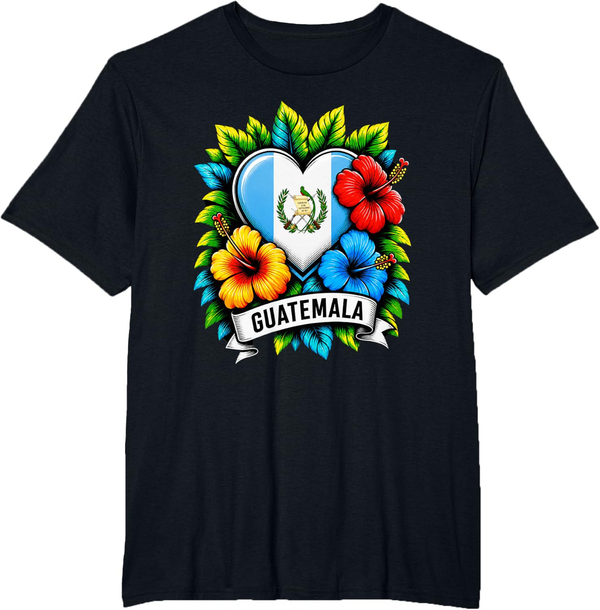 Hispanic Heritage Month Countries Guatemala Chapina Girl T-Shirt - Black