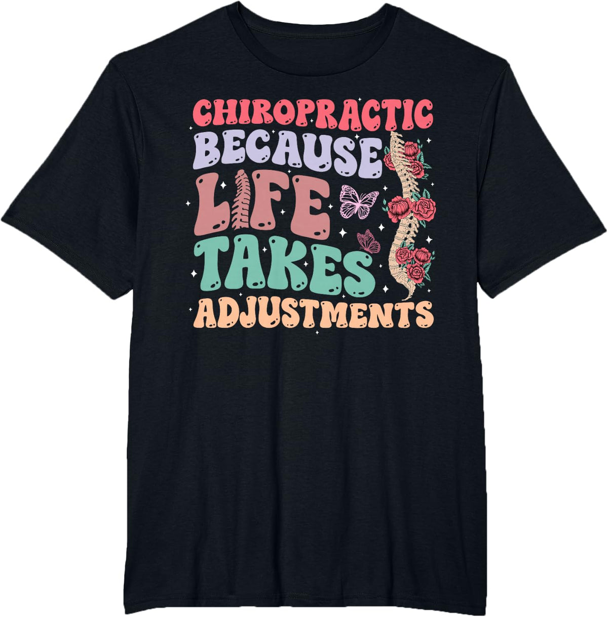 Chiropractic Assistant Groovy Chiropractor Assistant T-Shirt - Black