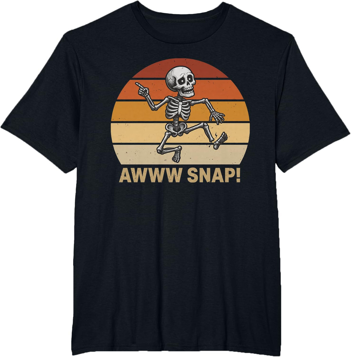 Broken Bone Foot Surgery Funny Skeleton Aww Snap Recovery T-Shirt - Black